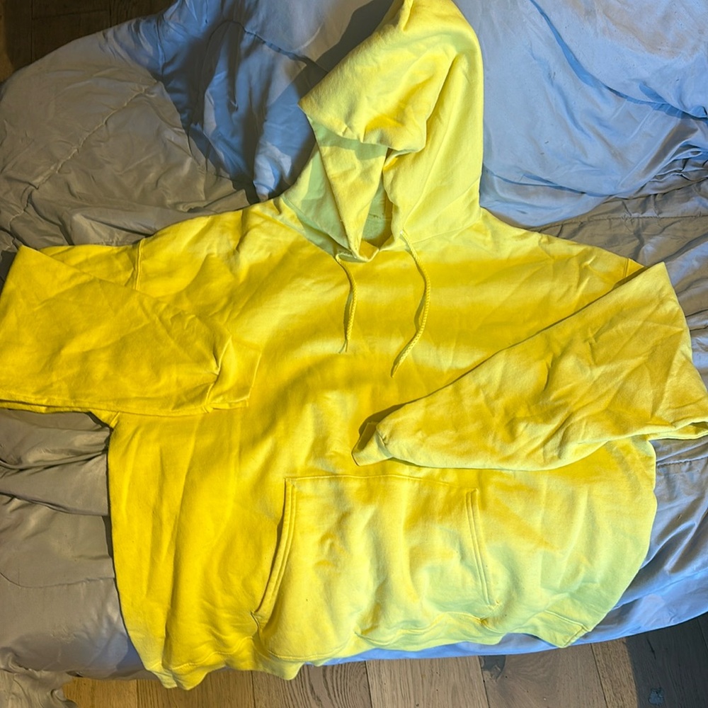 Vibrant yellow hoodie
